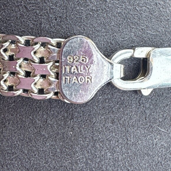 VTG Sterling Silver 925 Interwoven Mesh Chain Bracelet Size 7.5" Length - Picture 7 of 11